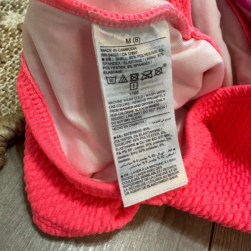 Old Navy Girls Color Block Cut Out One Piece Swimsuit Size Medium